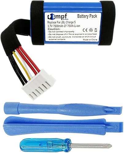 Reemplazo de batería de 7500mAh 1AA011NA, GSP-1S3P-CH4A compatible con altavoz Bluetooth portátil JBL Charge 5