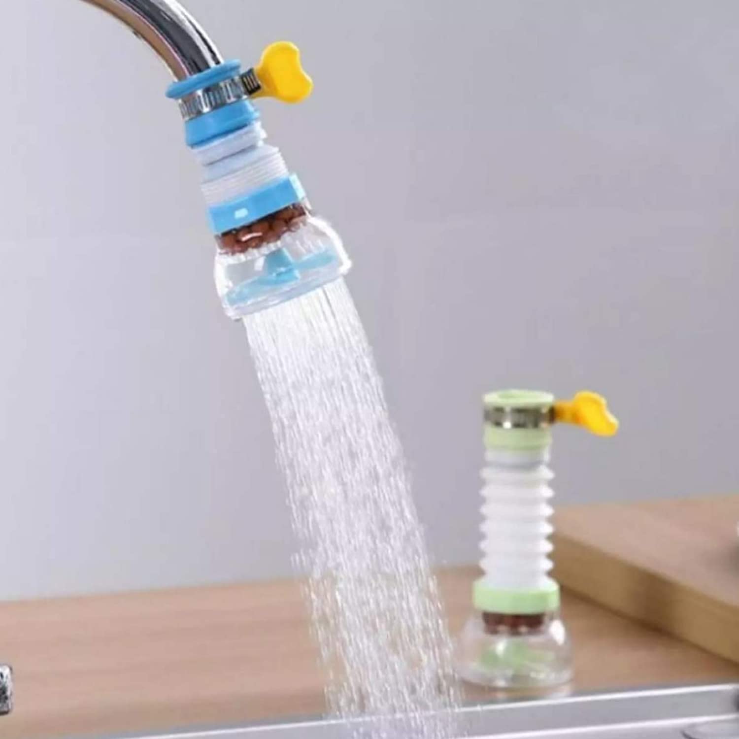 TOP SELECT Kitchen Tap Extension Flexible Anti Splash Water Saving Movable Sink Faucet Water Shower Head Rotatable Nozzle Adapter Tap Extender for Kitchen Sink Smart Gadgets Fuvaro Pack of 1, Plastic