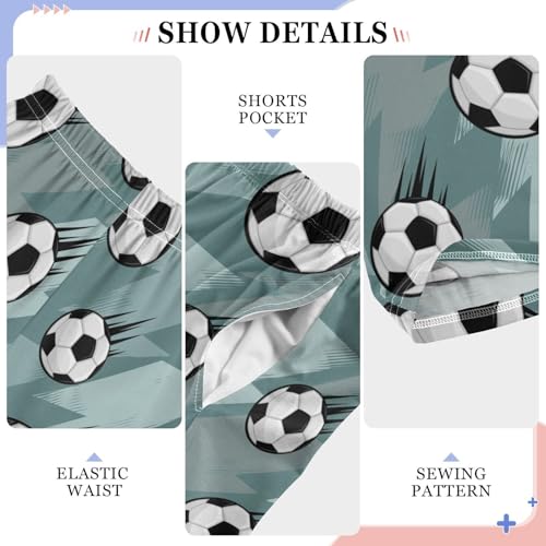 Boys' Pants Soccer Balls Geometric Grunge Long Bottoms Jogger Pants Elastic Waist Trousers with Pockets S-XL4