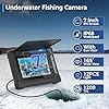 ESANHAO Telecamera da Pesca Subacquea con Monitor IPS 7", Telecamera Subacquea 1200TVL HD 165° Grandangolo, 6 LED Bianchi + 6 IR, Impermeabile IP68, Fish Finder per Pesca su Ghiaccio/Mare/Lago (30M)