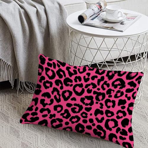 Parure de lit 140x200 léopard réversible microfibre zippée rose