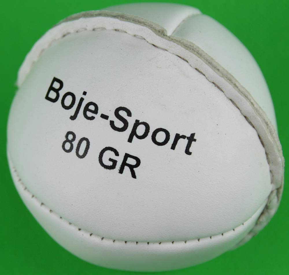 10er Set Schlagball aus Leder 80 g, Farbe: weiß