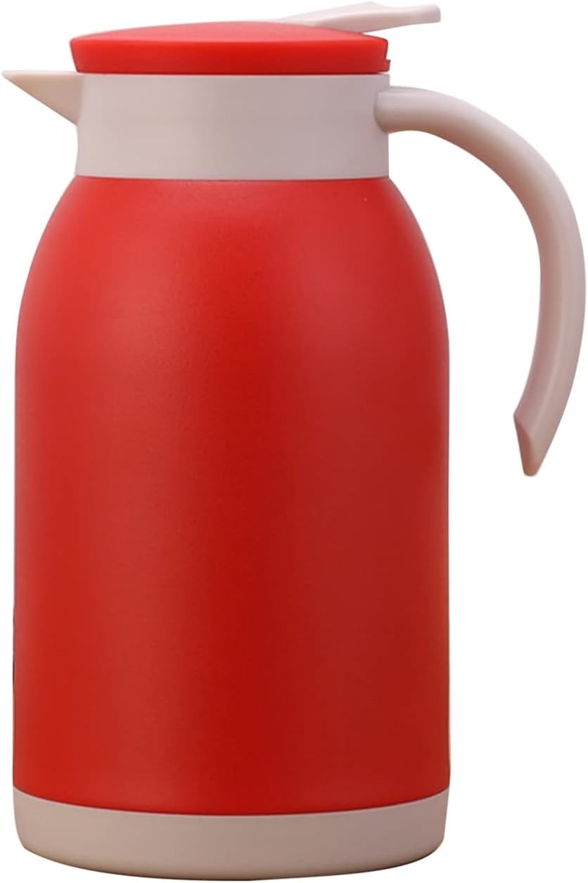 Thermal Carafe Insulation Pot Stainless Steel Kettle Kitchen Hot Water Thermal Pot Coffee Carafe Heat Retention Home Large Capacity Tea Vacuum Bottle Thermal Coffee Carafe (Color : Red)