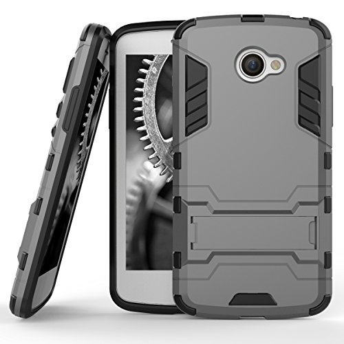 8.1 Funda móvil LG K5 Gris | TPU| Soporte Trasero