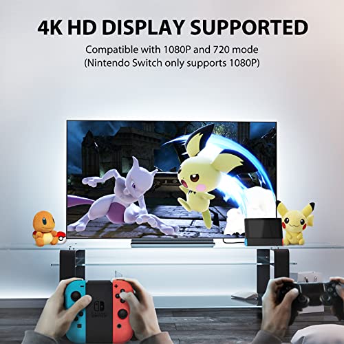 Siwiqu Tv Dock Station For Nintendo Switch/Switch Oled, Portable Tv Docking Station Replacement With 4K Hdmi Adapter/Type C Port/Usb Port For Official Nintendo Switch thumb #2