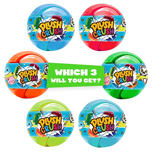 Plush Crush PC Series 5 - Puzzle Ball (3-Pack), Surprise Collectible Character Bouncy Ball Plush Toy thumb #1