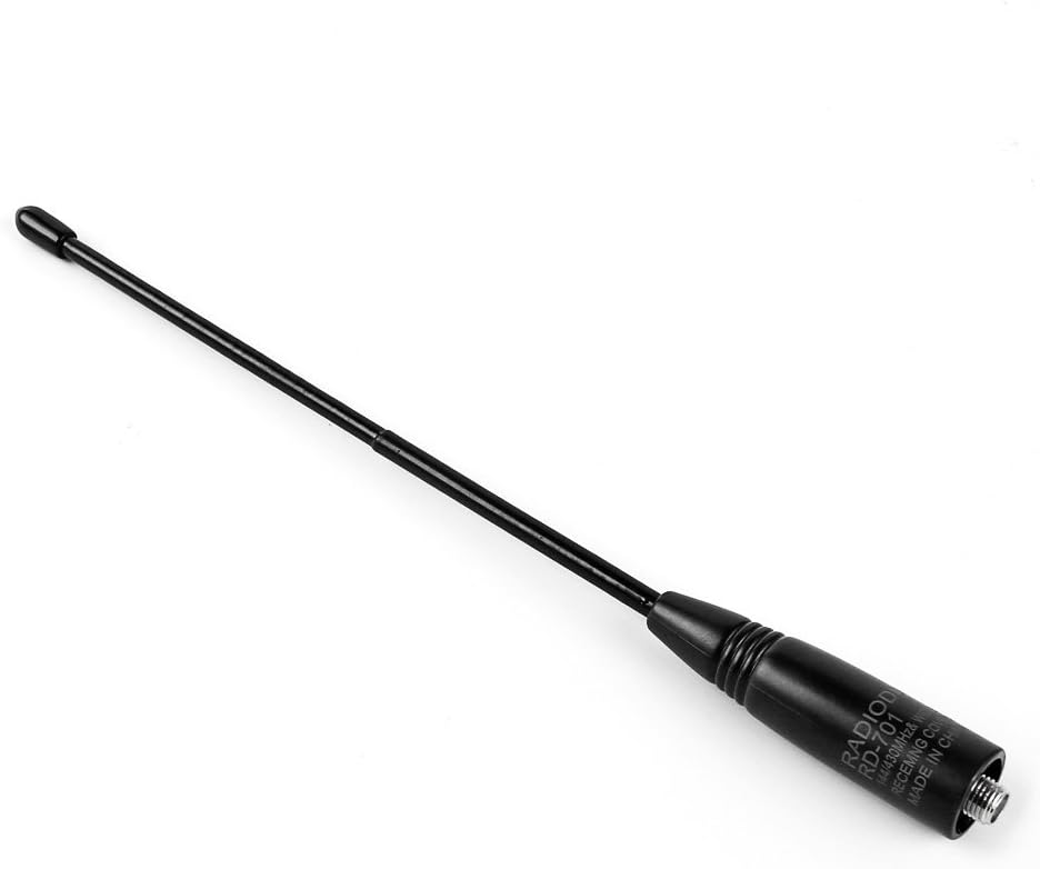 Radioddity RD-701 8 Inch Whip VHF/UHF 144/430MHz 2meter 70cm SMA-Female Dual Band High Gain Antenna for BaoFeng RD-5R UV5R-X UV-5R/5RTP, TYT, WouXun, Yaesu and Kenwood Handhelds, Black