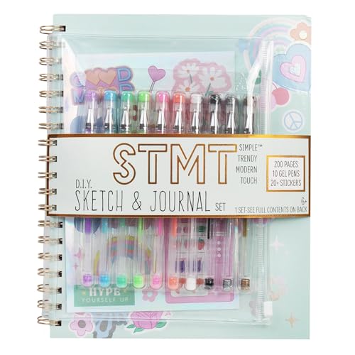 STMT D.I.Y.Journal Set Stationary Kit with Notebook for Writing and Drawing DIY for Girls Ages 8+ Sketch & Journal