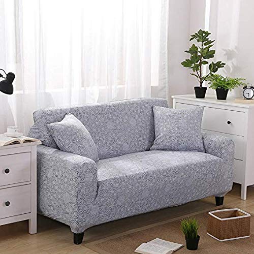 Housse de coussin de canape stretch 3 et 4 places en polyester antiderapant