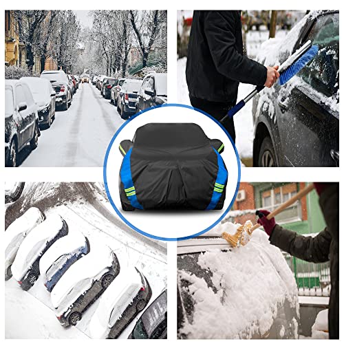 Image of Avecrew Car Cover Custom Fit for Honda CRV, Waterproof All Weather Full Exterior Cover Rain Snow UV Protection Cover with Side Door Zipper Design