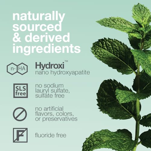 Image of Davids Hydroxi Fluoride Free Nano Hydroxyapatite Whitening + Enamel Health Toothpaste, Antiplaque, Fresh Breath, Remineralizing, SLS Free, New Whitening Mint, 4 oz, Made in USA (3 Pack)