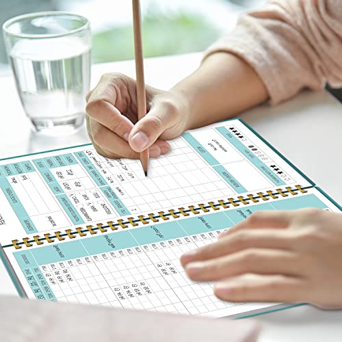 Regolden-Book Fitness Workout Journal for Women & Men, Undated Weight Loss Tracker Journal, A5 Fitness Workout Planner Notebook, 52 Weeks Workout Log Book with Pen Loop, Home Gym Accessories 6 x 8.5 " - Thumbnail 5