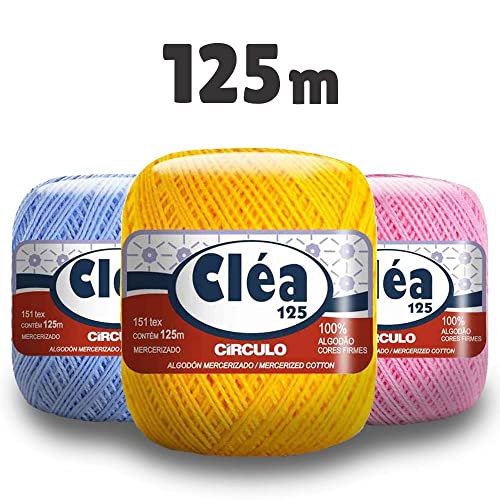 kit c/ 10 rolinhos de linha clea 125 mt croche
