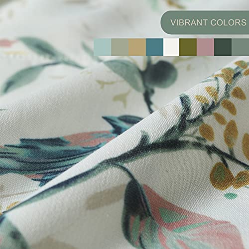 Leeva Valances Tie Up Small Curtains And Valance For Living Room, Rod Vintage Tie-Up Swag Valance Half Windows Treatment For Kid's Room, One Panel, 52X18 Inch, Green #TOP4