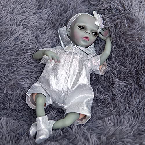 Muñeca Reborn Bebé Alien Realista 35 cm Silicón miniatura 5
