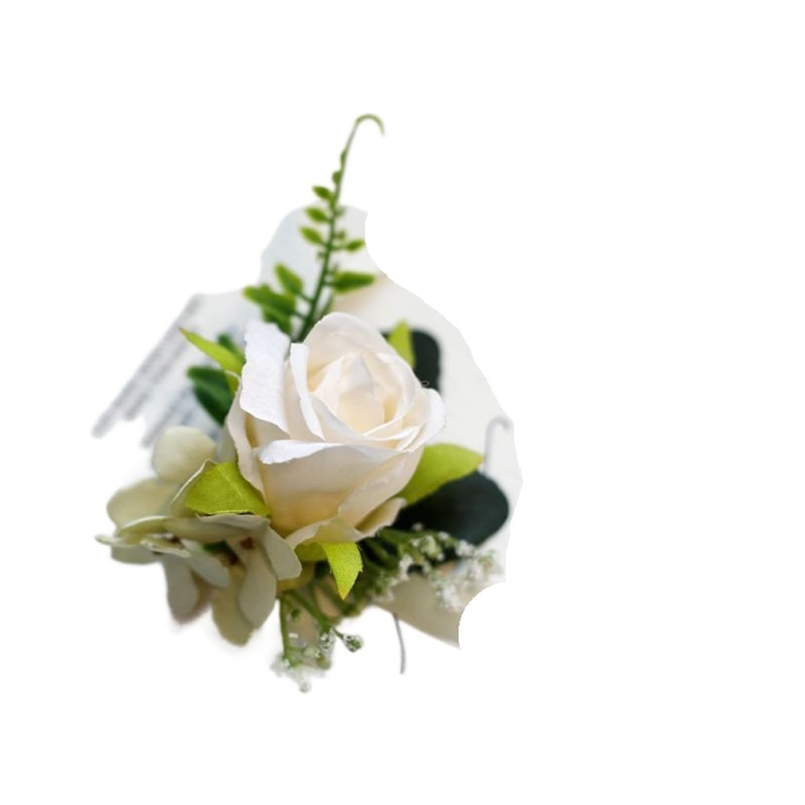 4pc Bridesmaid Wrist Flowers Handmade Wedding Prom Party Boutonniere Rose Fabric Hand Accessories(Color6)