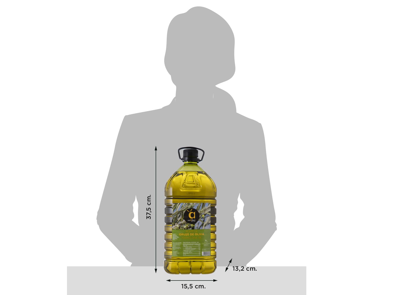 Casalbert. Huile de grignons d'olive espagnole. Huile idéal pour les fritures. 5 Litres