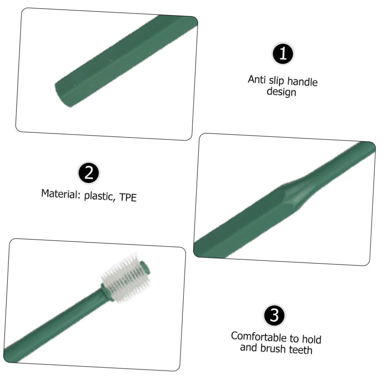 FOMIYES 2 Set Di Spazzolini Da Denti Per Animali Domestici Morbidi Per Gattini Cani Pulizia Dei Denti Manico in Plastica A 360 Gradi 4 Pezzi*2