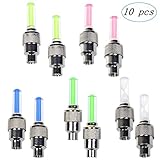 Sorive® Pack of 10 Led Flash Tyre Wheel Valve Cap Light for Car Bike Bicycle Motorbicycle Wheel Ligh
