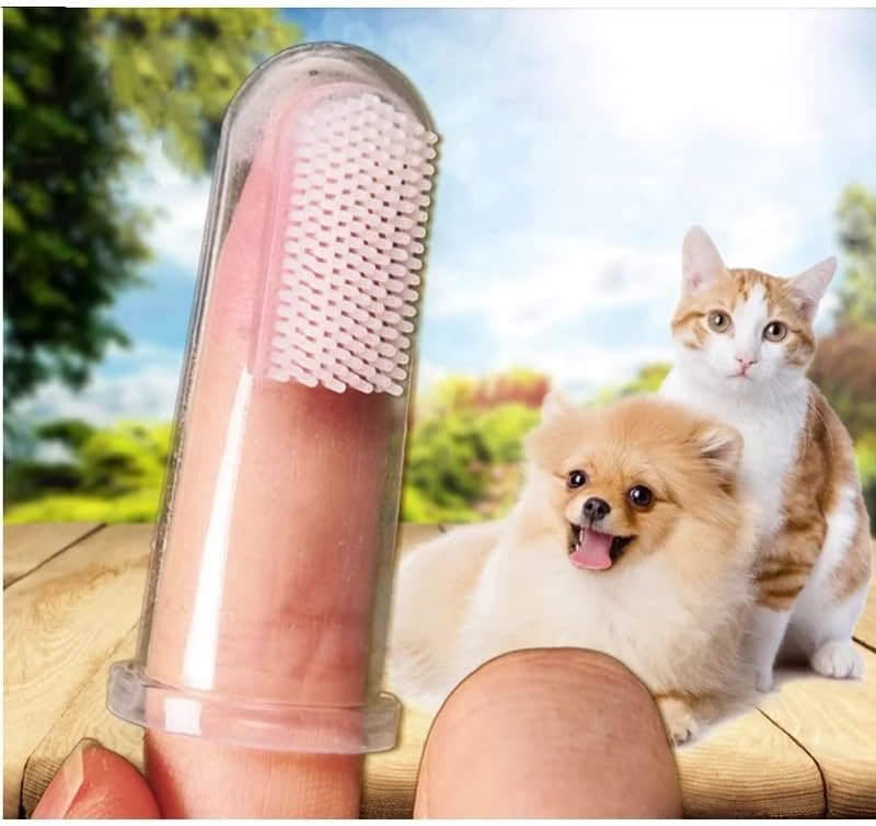Pet Brush, Pet Brush 10pcs Dog Cat Cleaning Supplies Soft Pet Finger Toothbrush Teddy Dog Brush Addition Bad Breath Teeth Care Dog Accessories Pet Brushes