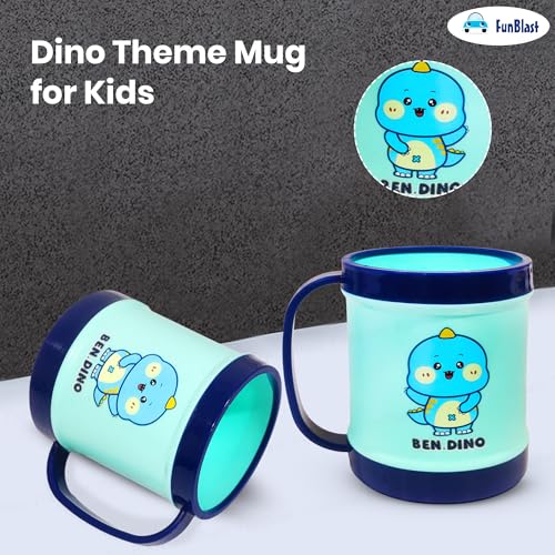 Image of FunBlast Milk Mug for Kids - Unbreakable Mug for Kids, Milk Mugs for Kids Unbreakable - Milk Drinking Cup for Kids (Pack of 1) (Dino)