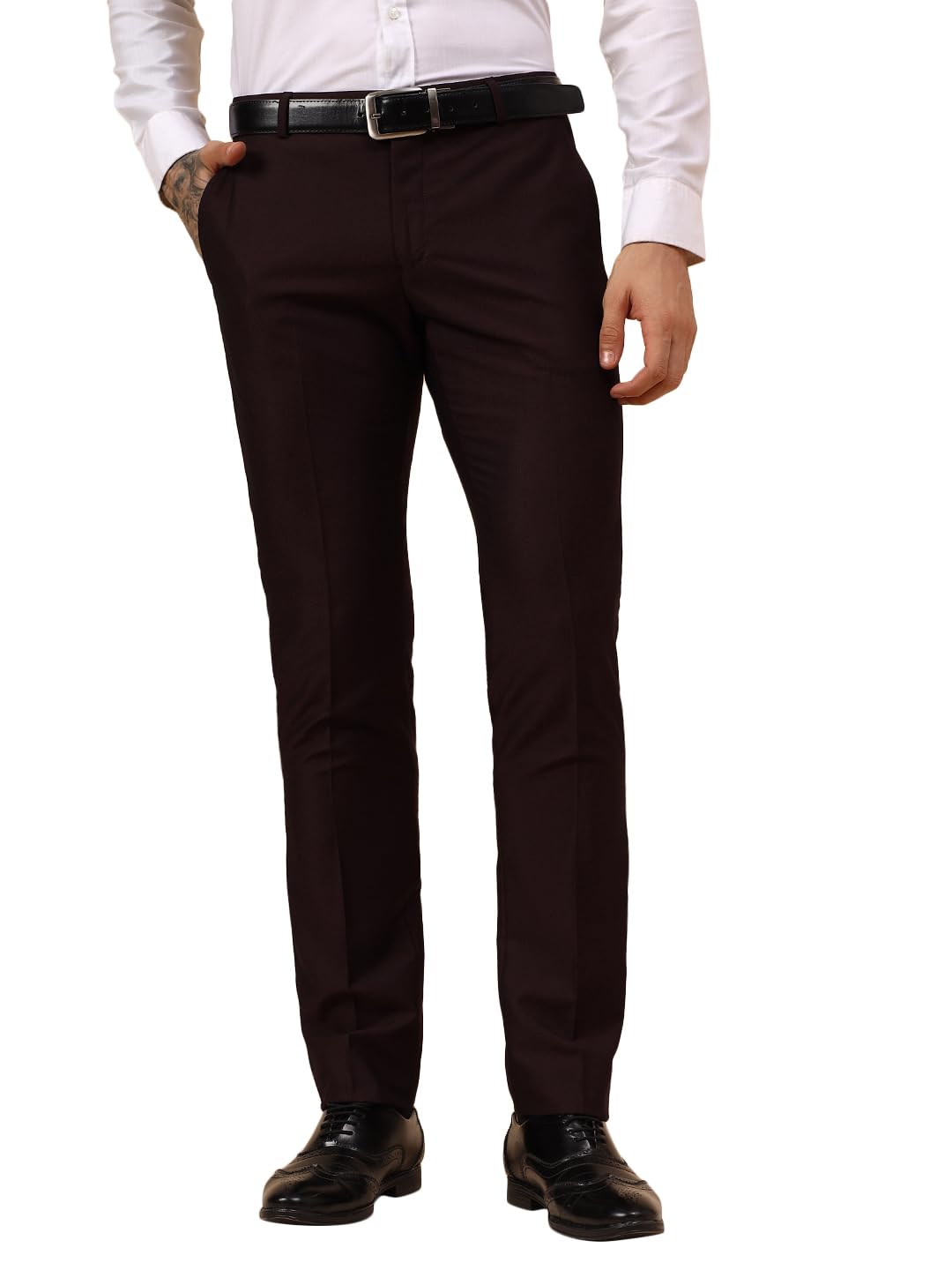 cantabil Men's Self Design Non Plated Regular Fit Formal Trouser (P_MSTP00048)-picture-43