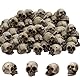 MUYAPAY 20 Stück Totenkopf Deko,Harzig Blumentopf Kopf, Totenkopf Halloween Deko, Horror Deko Mini Totenkopf Figur, für Spukhaus, Halloween Horror Party, Dekoration für Halloween (Knochengrau)