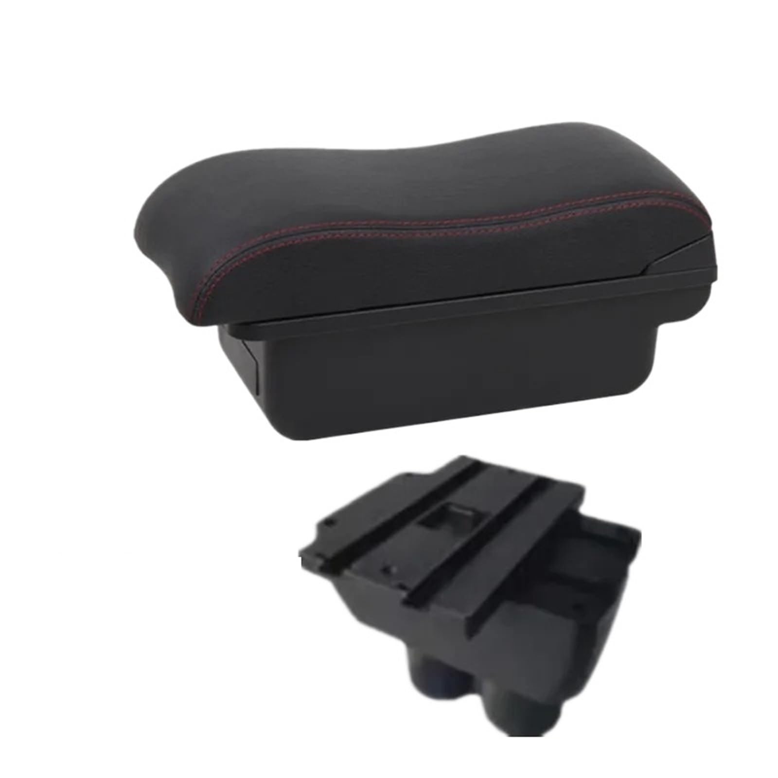 NOKRGQW Car Armrest Box For VW For Touran Caddy Car Armrest Box Central Storage USB Port Interior Dedicated Retrofit Accessories(A2 red line No USB)