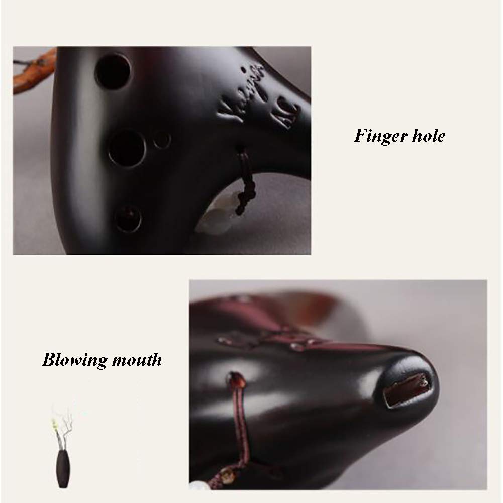 Ocarina 12 Hoyos Alto C Smoldering Ocarina AC Colección Profesional de Ocarina Cafe para Principiantes