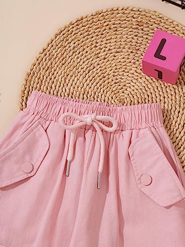 Moily Kids Girls Boys Drawstring Cargo Chino Pants Casual Clothes Jogger Pants Trousers with Pockets4