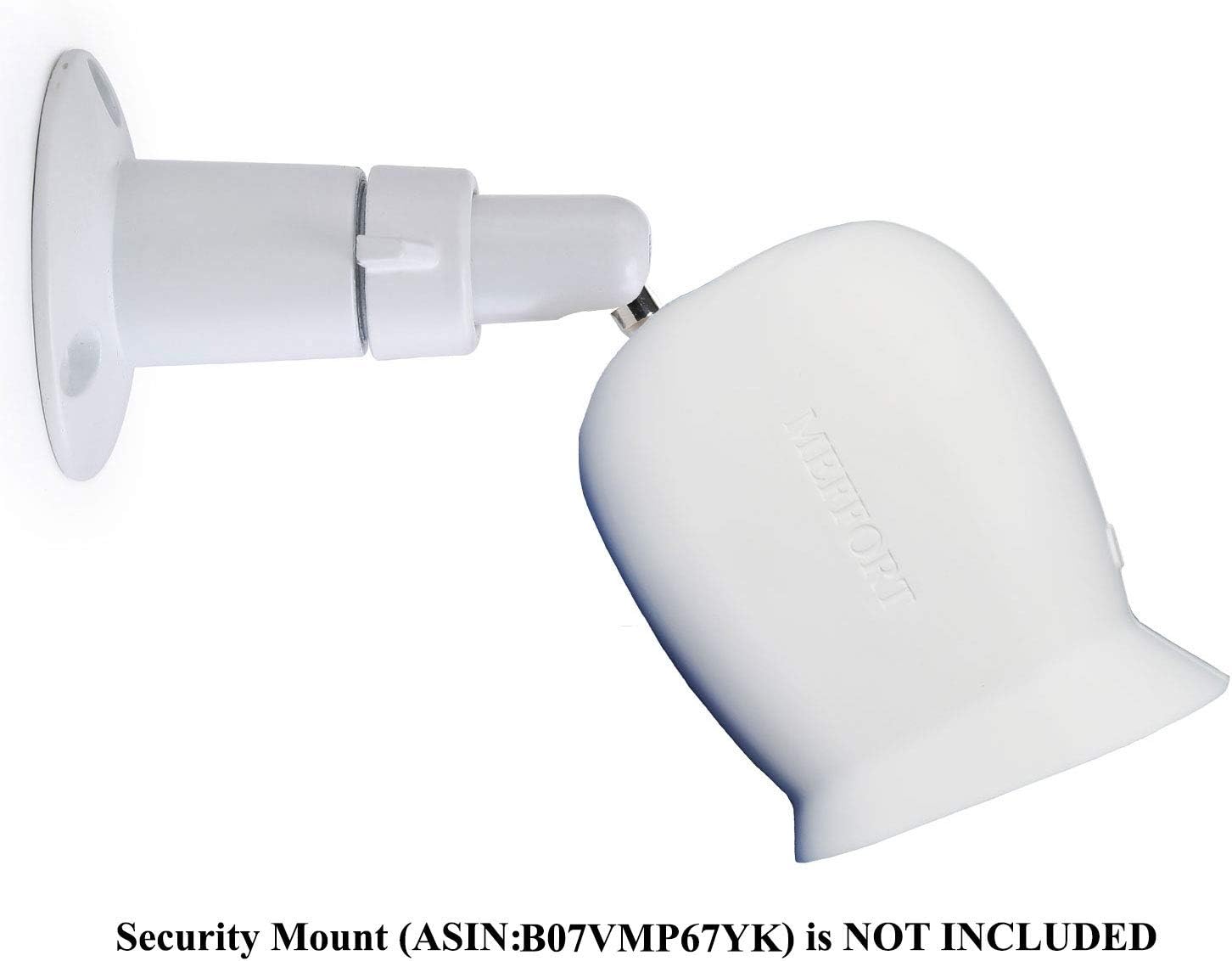 Silicone Case Skin with Dual Layer Sunshade Design, Clear (Not Fuzzy) Night Vision - Sun Glare UV Weather Protection Cover Compatible with Arlo Pro & Arlo Pro 2 Camera, 3 Pack (White)