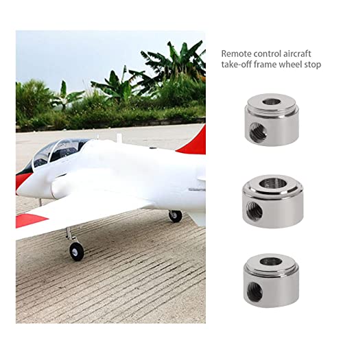 Tope de tren de aterrizaje para avión RC: kit de 20 collares de cobre plateado 3