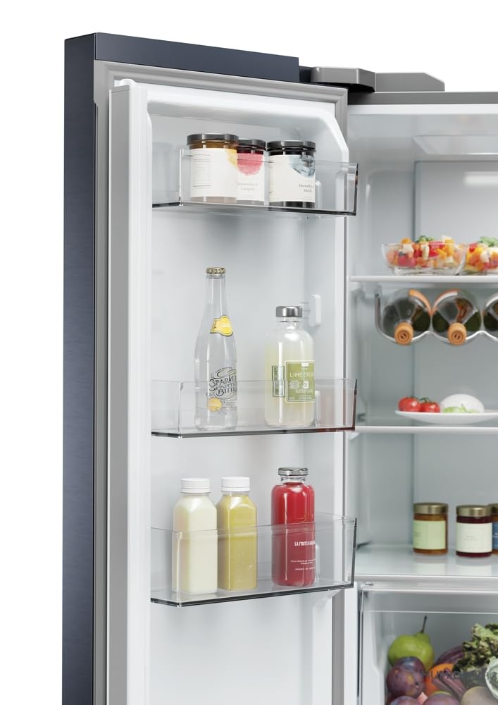 Haier Cube 90 Series 5 SH5CREH209MP - Frigorífico Americano 525L, 4 Puertas, Dispensador agua, Antibacterias, Motor Inverter, My Zone, Total No Frost, Ancho 90,8 cm, Alto 190 cm, Luz LED, Inox