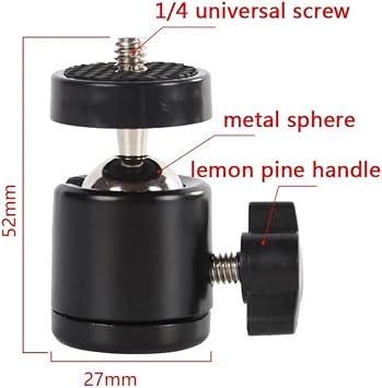 Kyrotech Phone Holder Head, Tripod Head, 360 Rotatable Metal Tripod Joint, Mobile Phone Holder, iPhone, Samsung, Huawei, Compatible, Universal All Phones Compatible Kit