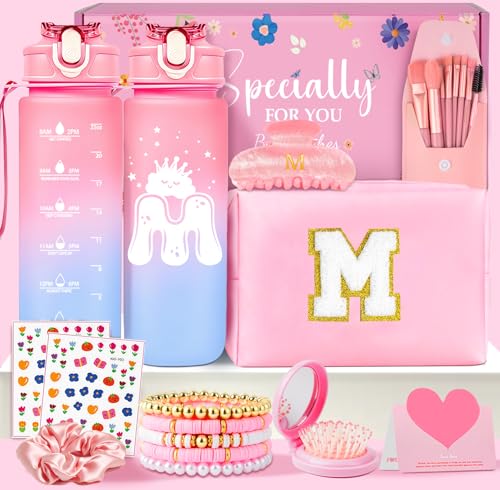 Awfrky Initial Makeup Bag - Birthday Gifts for Girls 4...