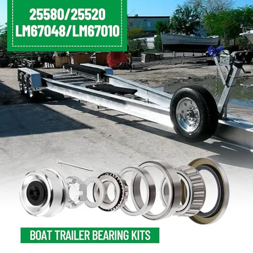 Image of 4 Sets Trailer Hub Wheel Bearing Kit 25580 /25520 LM67048 /LM67010