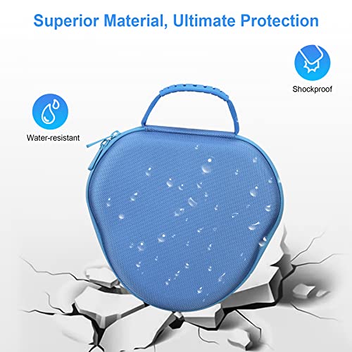 Funda dura para Apple AirPods Max evita golpes estuche portátil con bolsillo azul 6