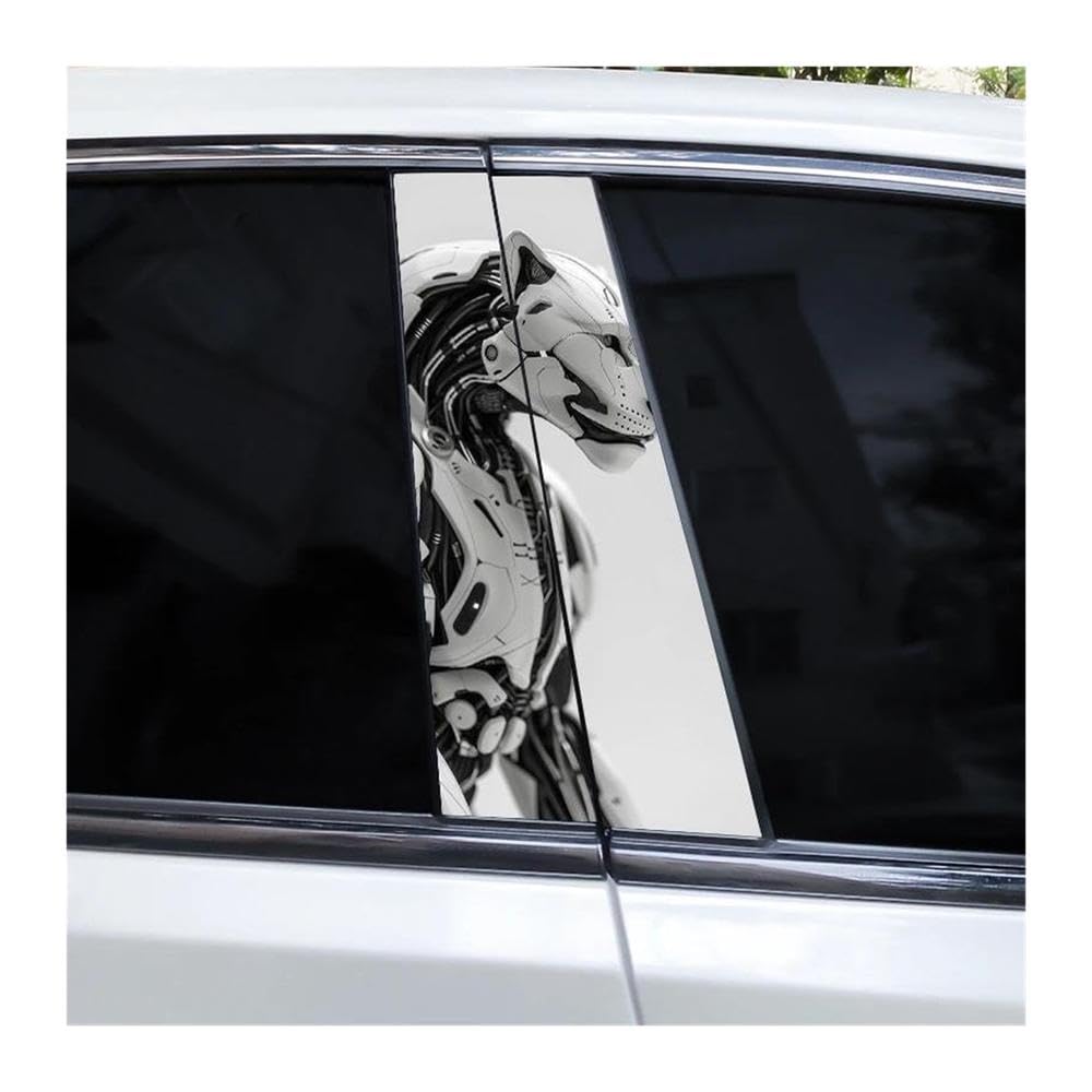 Body Parts 2pcs Car Center Pillar Sticker Zombie Wars Auto B-Pillar Waterproof Protective Film(H)
