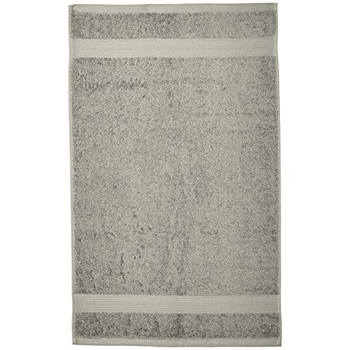 Image of Amazon Basics 6-Piece Fade-Resistant 100% Cotton Hand Towels for Bathroom, Soft Absorbent, 26 x 16 inches, Gray