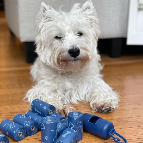 Image of Best Pet Supplies Dog Poop Bags, Rip-Resistant and Doggie Waste Bag Refills with d2w Controlled-Life Plastic Technology - Pack of 150, Blue (Unscented)