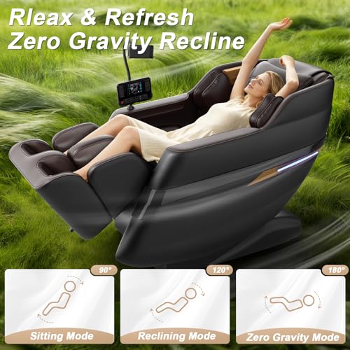 FURNIMAT 2026 Massage Chair Full Body, 3D SL-Track Zero Gravity Shiatsu Massage Chair Recliner with AI Control, Body Scan, Airbags, Heating, Foot Roller, Auto Modes, Bluetooth Speaker - Image 3