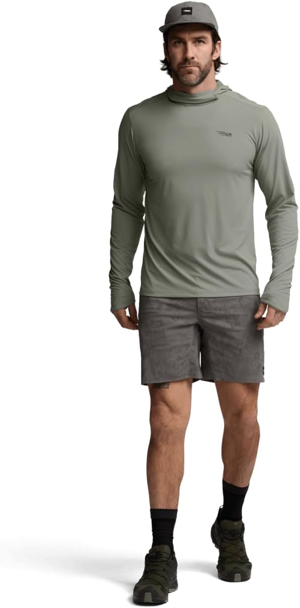 SITKA Radiant Sun Hoodie - Lightweight Sun Protection Mens Sweatshirt, Herb Green, 2XL - Image 5
