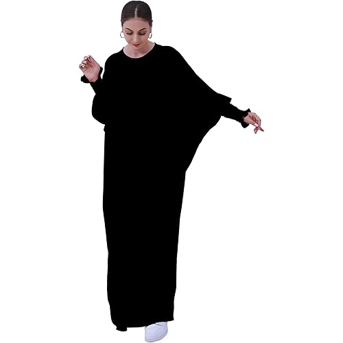 Muslim Prayer Abaya Islamic Women's Khimar Pure Color Hijab Dress Long Sleeve Dubai Kaftan