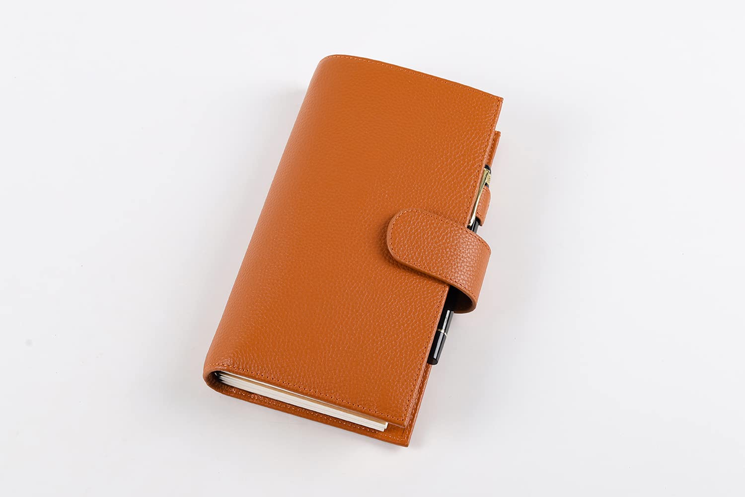 Moterm Companion Traveler's Notebook Cover - Design amélioré avec poche dorsale (Taille standard, Galet-Orange brûlé)