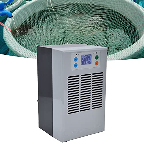 Enfriador De Agua Electrónico ABS Metal Acuario Máquina De Calentamiento De Enfriamiento Digital 20l 70W StC ‑ 200100‑240V Enfriadores Pequeños Para Acuario De Acuicultura(EU Plug)