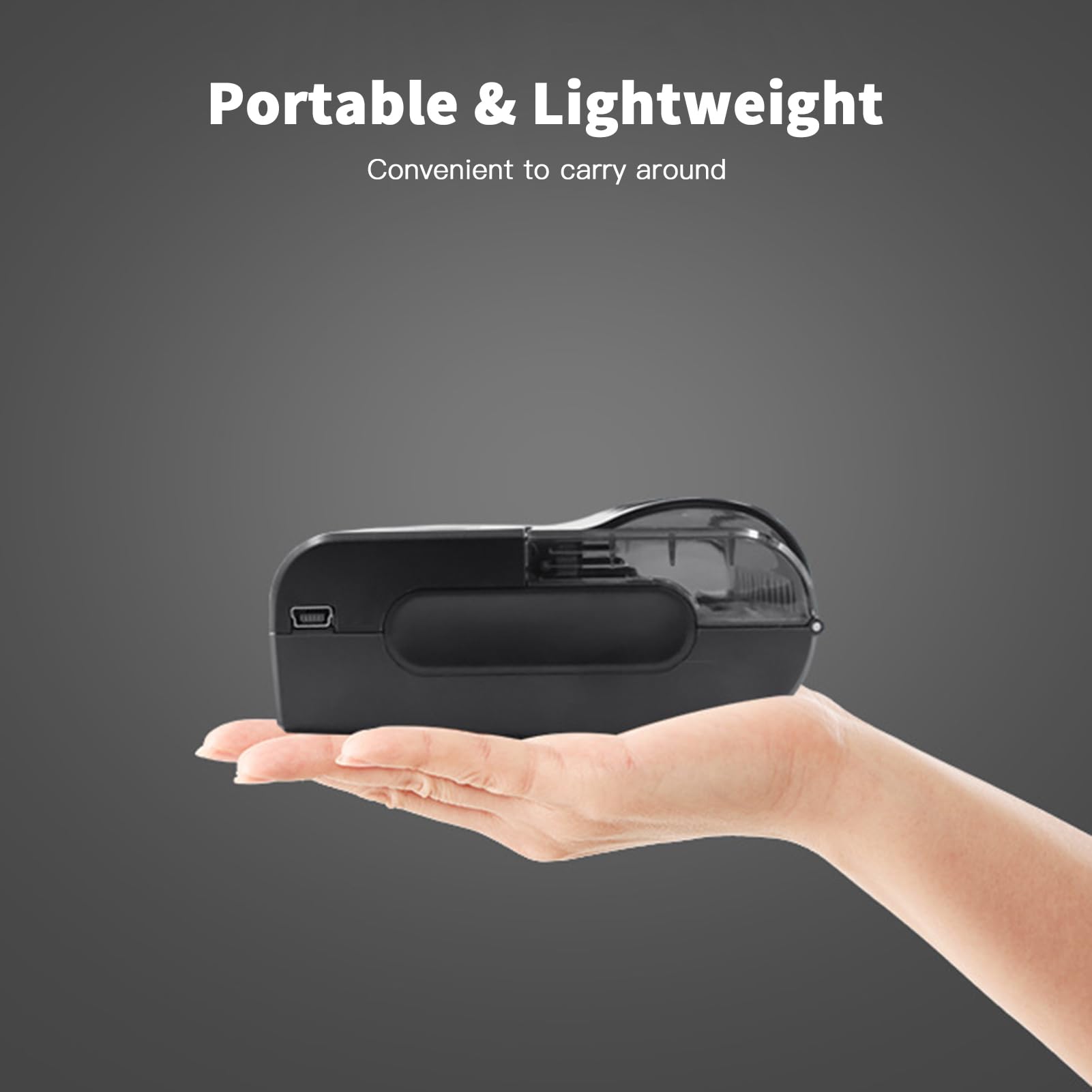 Irfora Stampante portatile BT 80 mm per ricevute termiche, mini stampante mobile POS personale con batteria ricaricabile, supporta ESC/POS, compatibile con Android iOS
