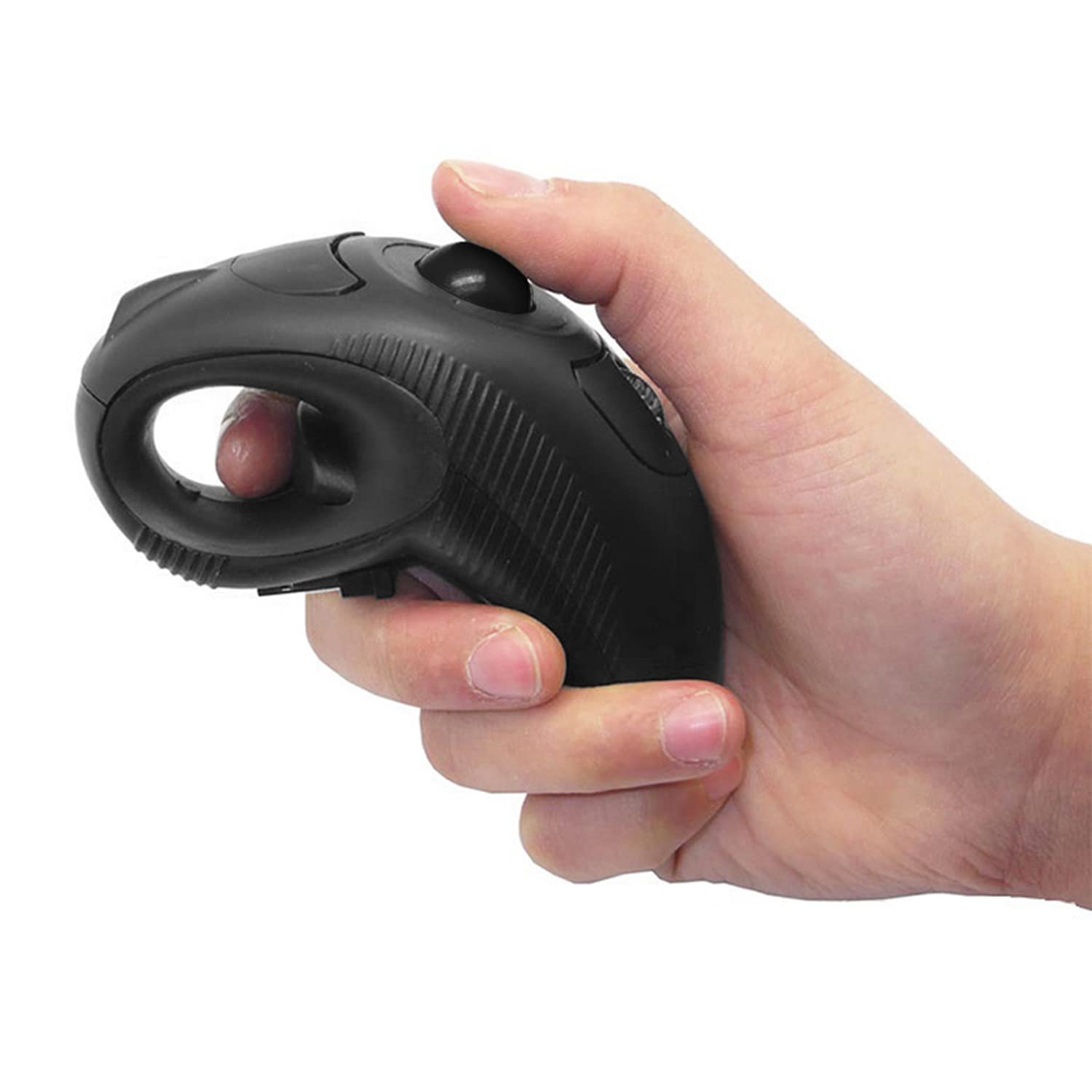 Welspo Wireless USB Handheld Finger Trackball Mouse with Laser Pointer