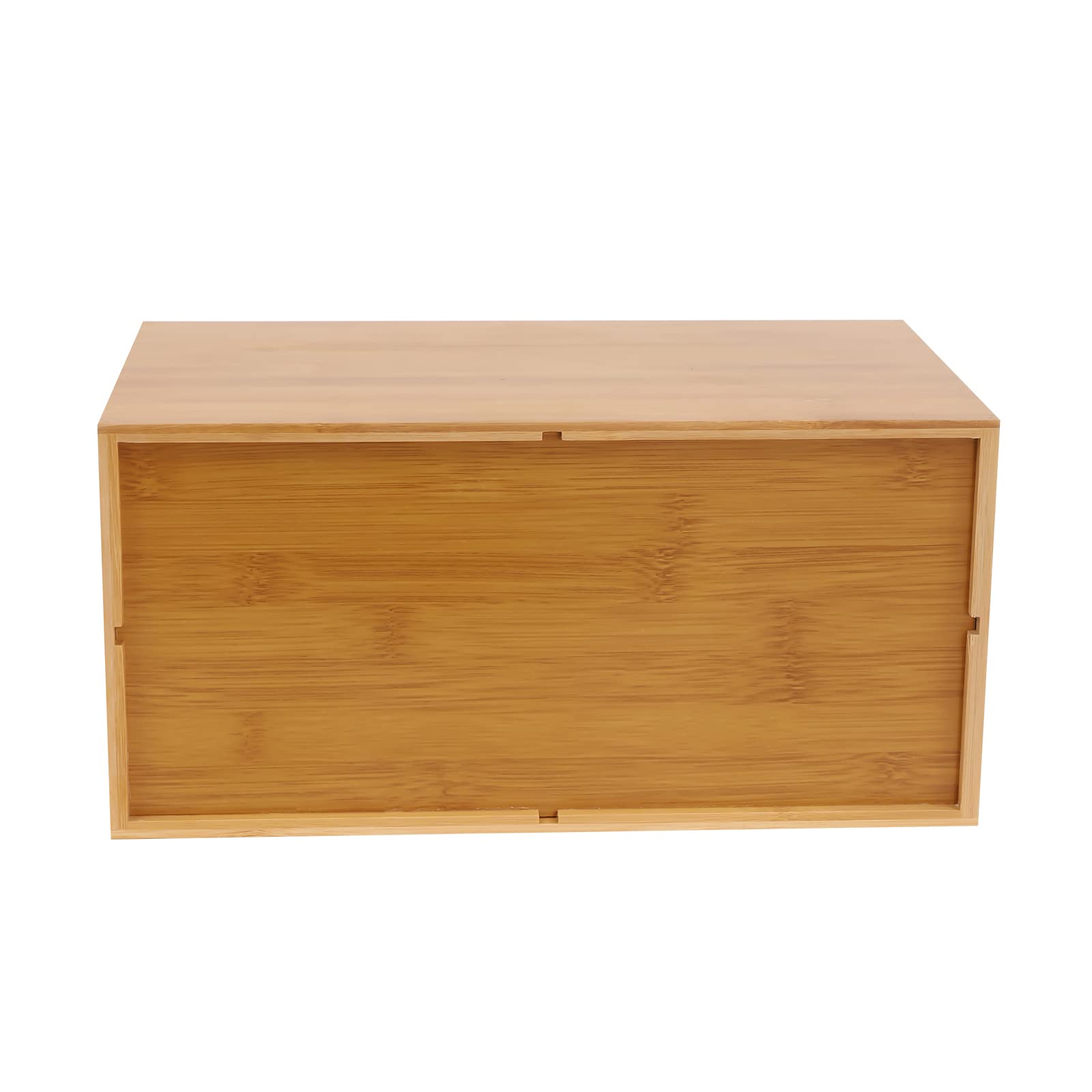 Organizer da scrivania in bambù con 4 cassetti, multifunzionale, per scrivania, scuola, casa, ufficio, 34 x 20 x 18 cm