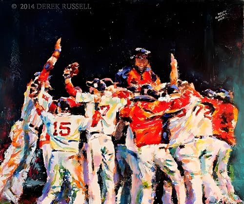 Aesthetic Vinyl Sticker, Vibrant Celebration of Team Victory Original Artwork Print (5" x 7")
