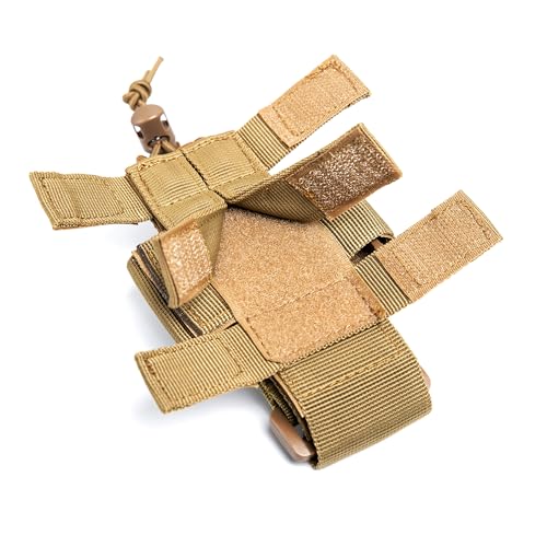 Fumei Coldre Tactical Molle com velcro ajustável, pacote com 2 unidades em camuflagem e cor preta pa